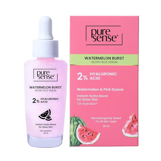 PureSense 2% Hyaluronic Acid Watermelon Burst Glow Face Serum for Intense Hydration  (28 ml)