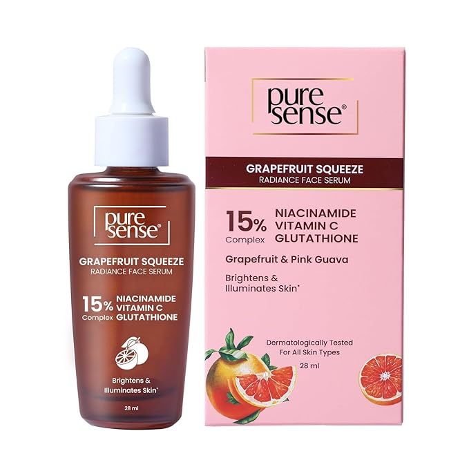 PureSense 15% Niacinamide, Vitamin C, Glutathione Radiant Face Serum with Grapefruit  (28 ml)