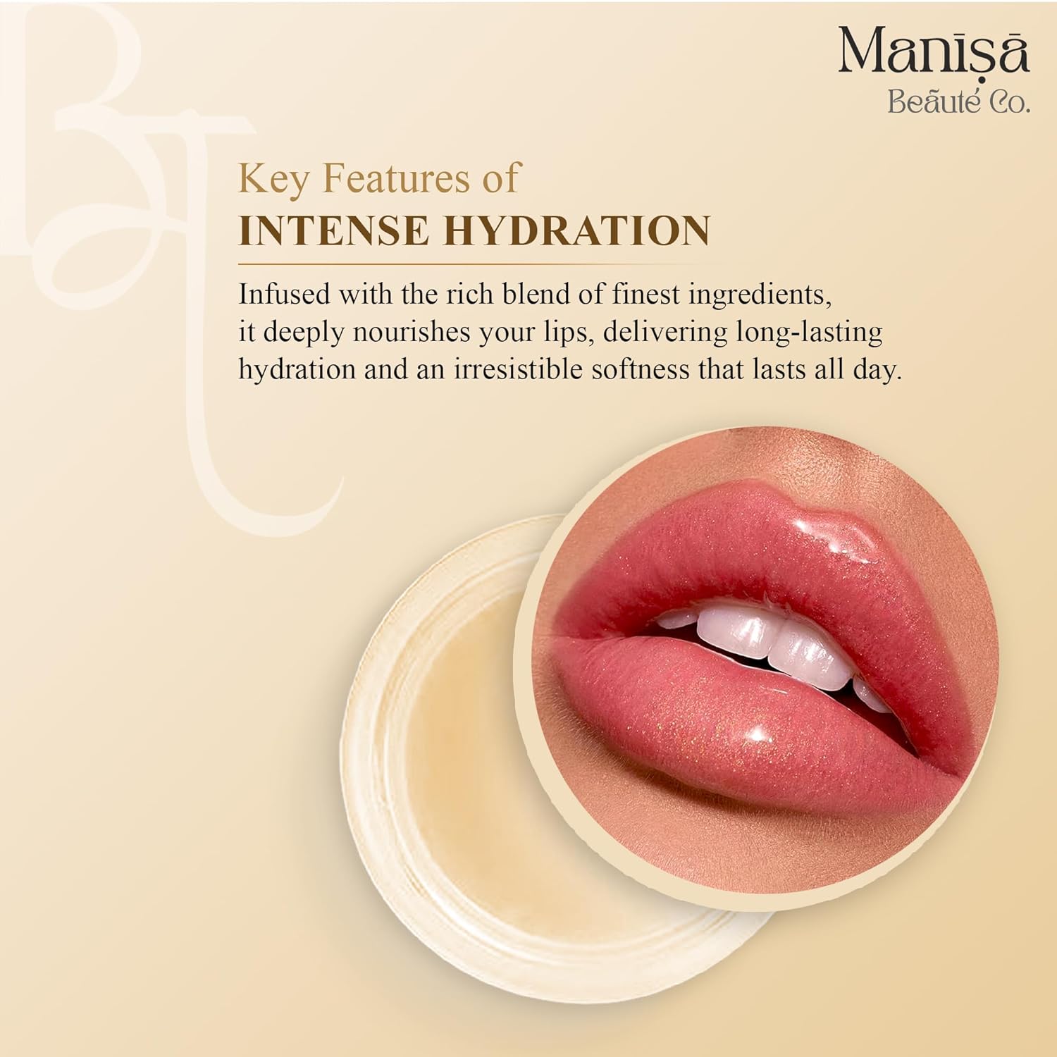 24K Gold Lip Glow Balm for Intense Hydration | Infused with 24k Gold, Vitamin-C & Shea Butter | For Nourished Lips all Day (8g)