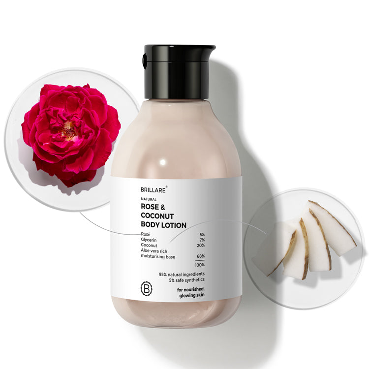 BRILLARE Rose & Coconut Body Lotion - 200ml  (200 ml)