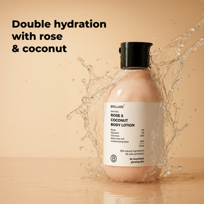BRILLARE Rose & Coconut Body Lotion - 200ml  (200 ml)