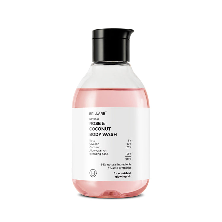 BRILLARE Rose & Coconut Body Wash - 200ml  (200 ml)